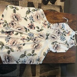 Trac white floral mini dress